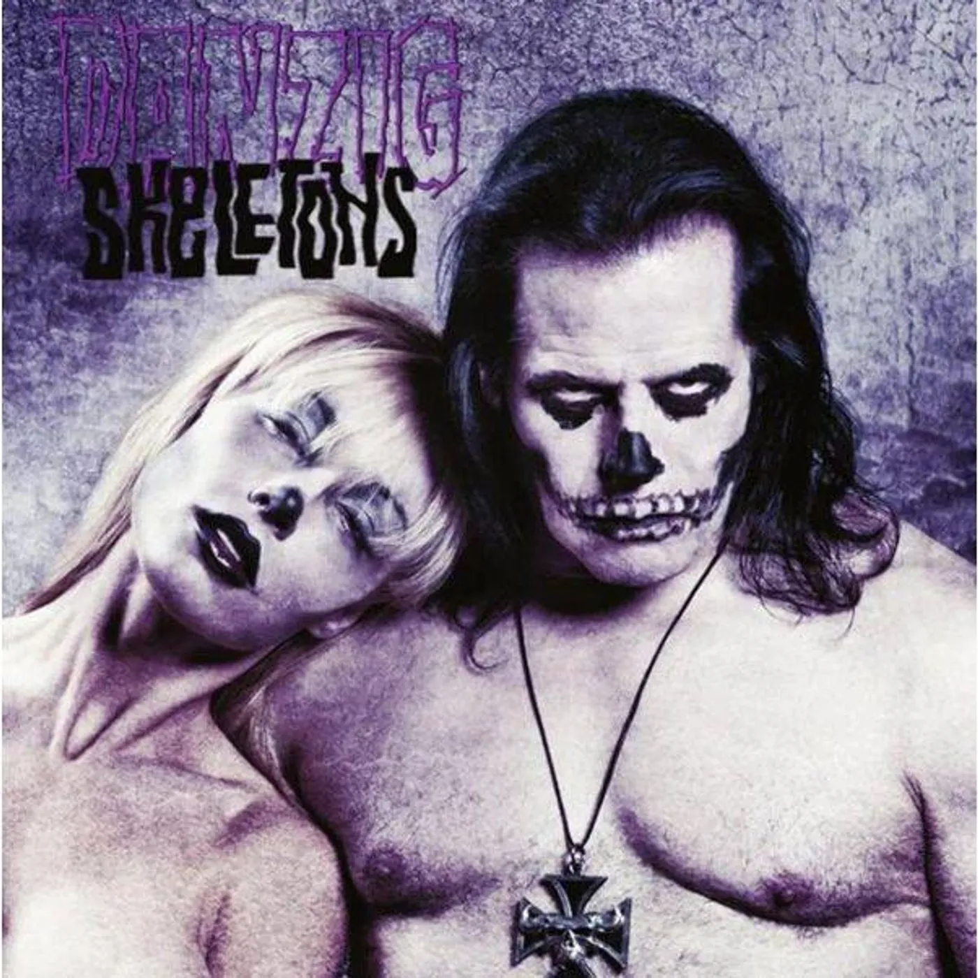 Danzig SKELETONS: WHITE/RED SPLATTER Vinyl Record - Colored Vinyl, UK Release
