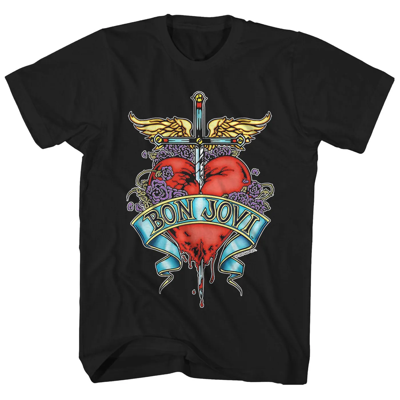 Bon Jovi T-Shirt | Heart & Dagger Logo Bon Jovi T-Shirt
