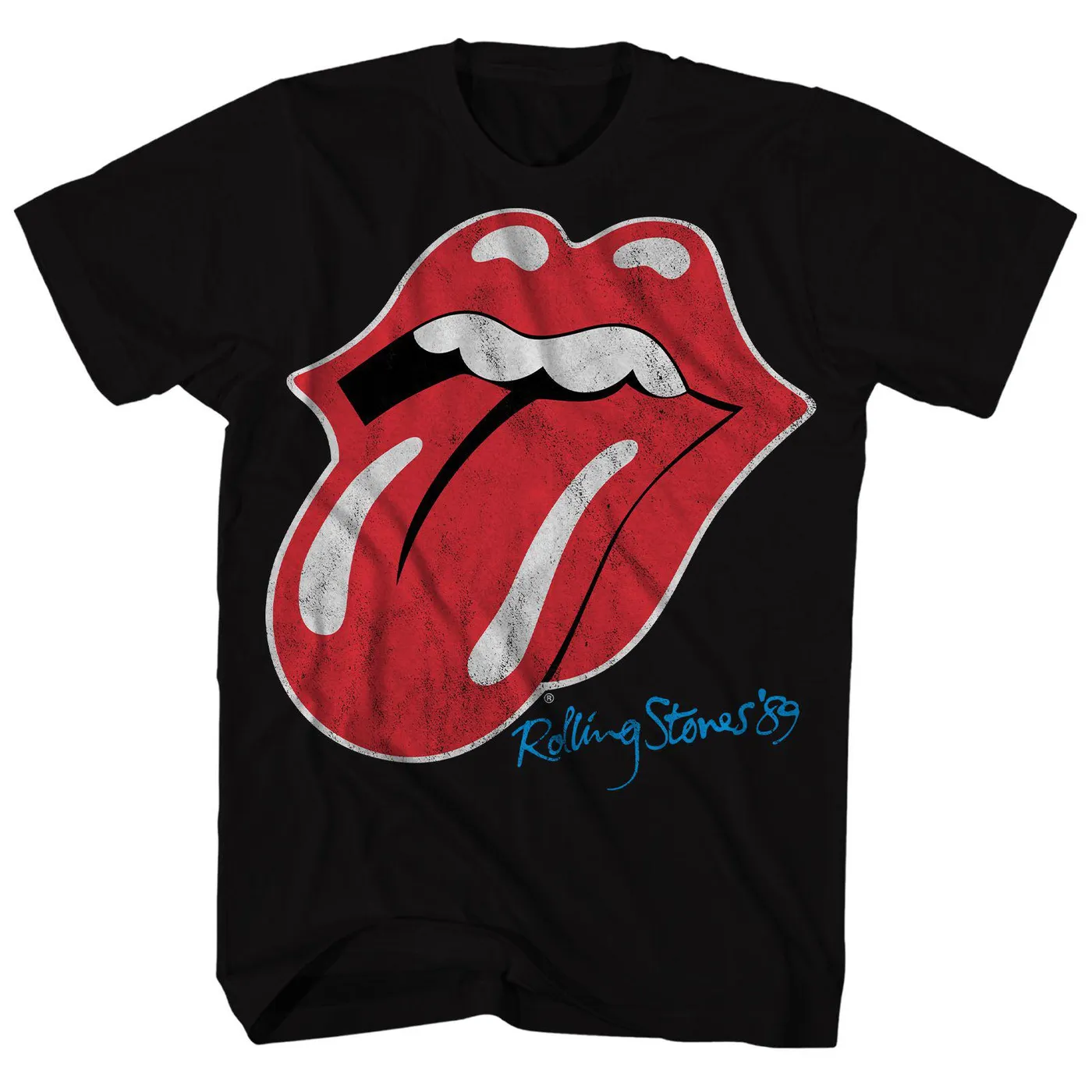 The Rolling Stones T-Shirt | '89 Distressed Classic Tongue Logo The Rolling Stones Shirt