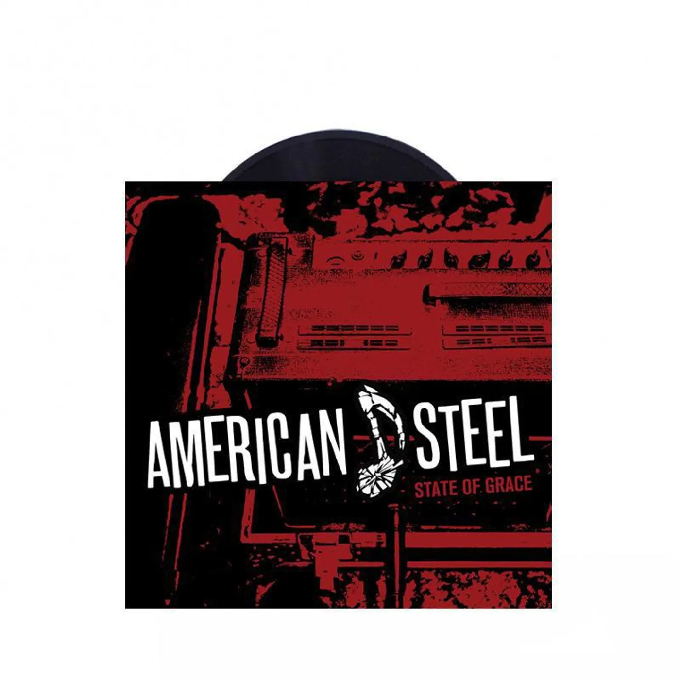 American Steel State of Grace 7" (Transparent Red w/ Blue and Black Splatter) (Vinyl)