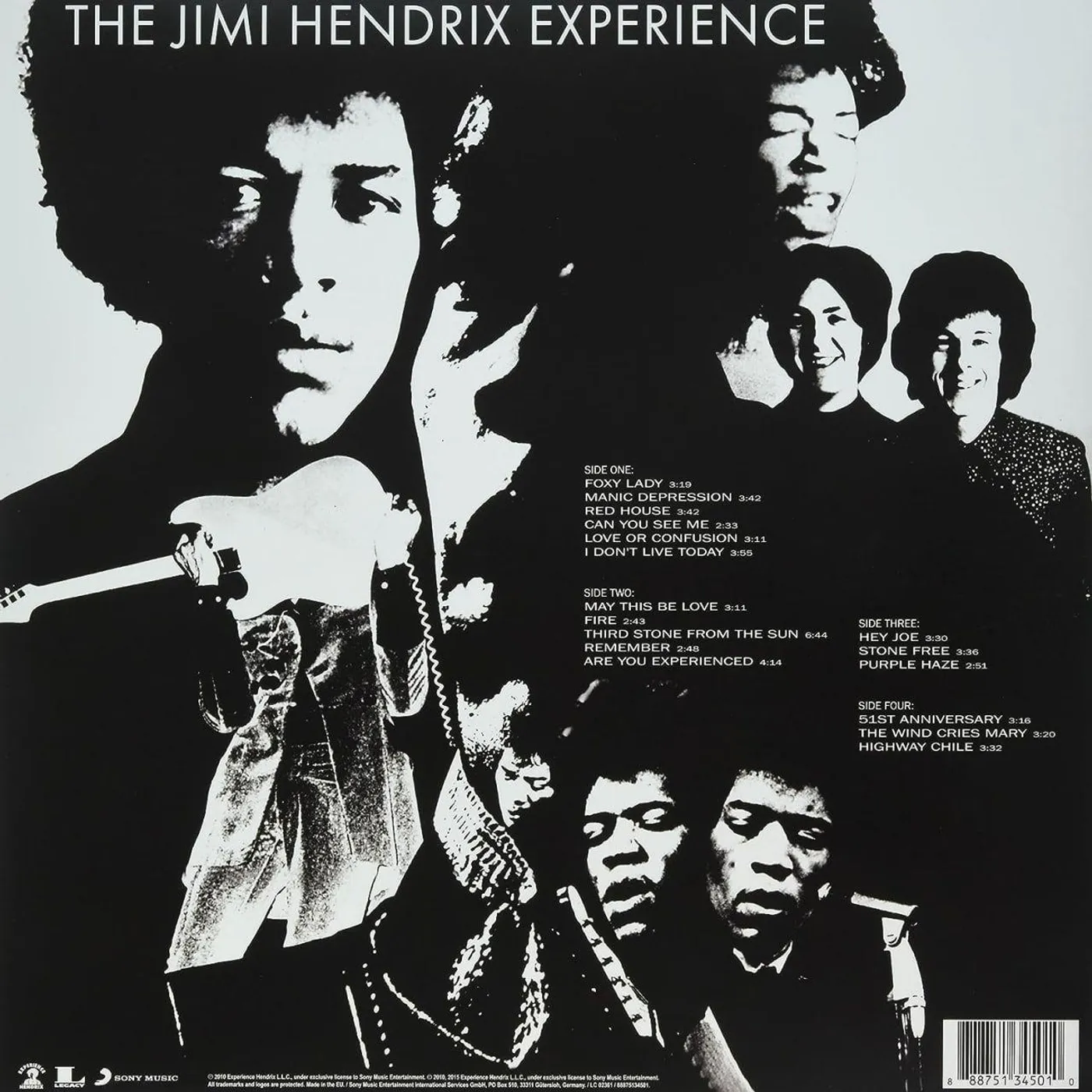Jimi Hendrix Are You Experienced (Stereo Version/180g/2LP) Vinyl Record