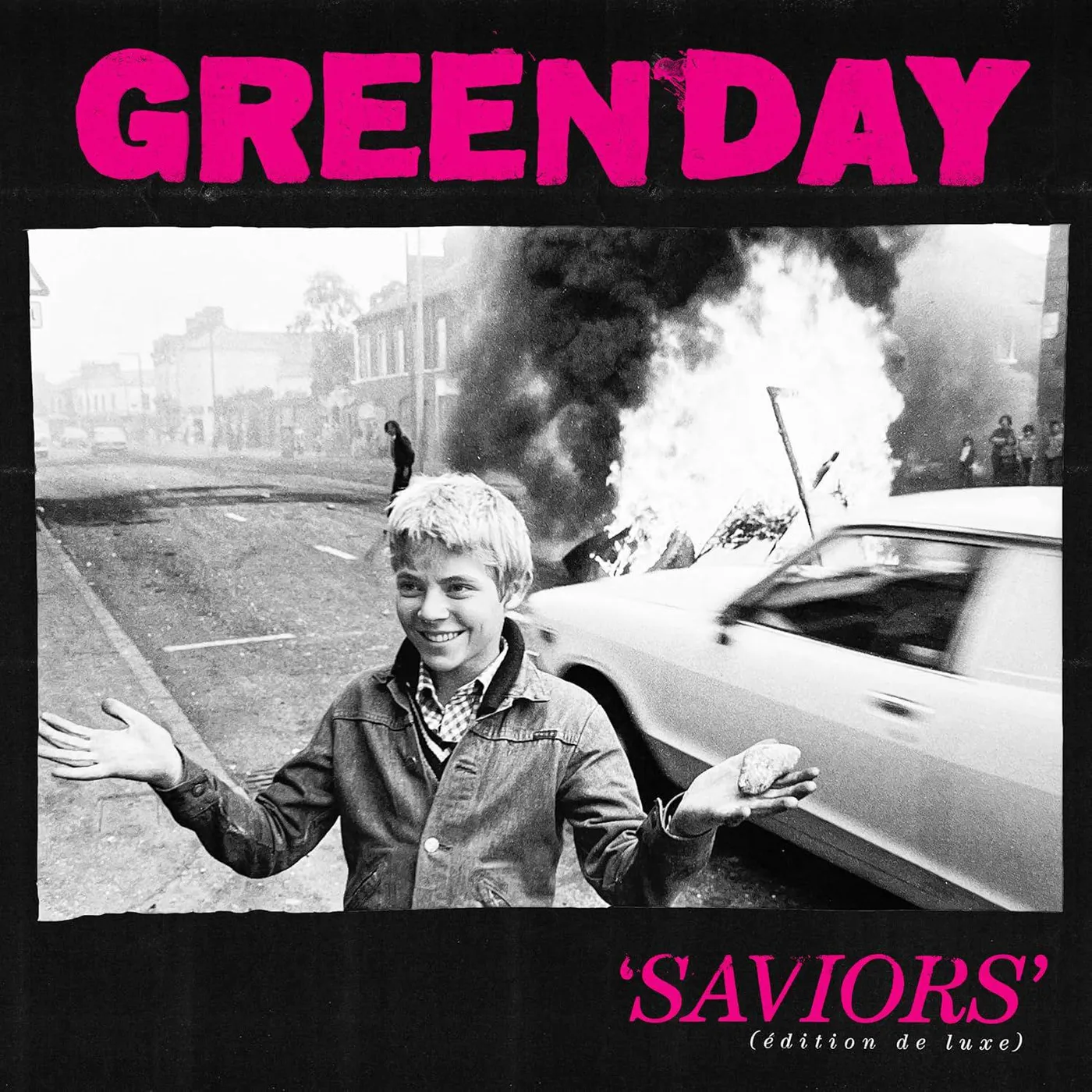 Green Day Saviors édition de luxe Hot Pink with White Splatter (Vinyl)