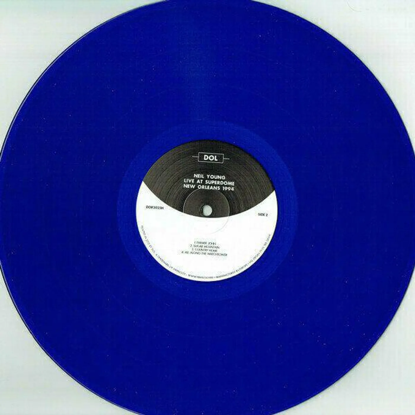 Neil Young LP Vinyl Record - Live At Superdome New Orleans LA - September 18 . 1994 (Blue Vinyl)