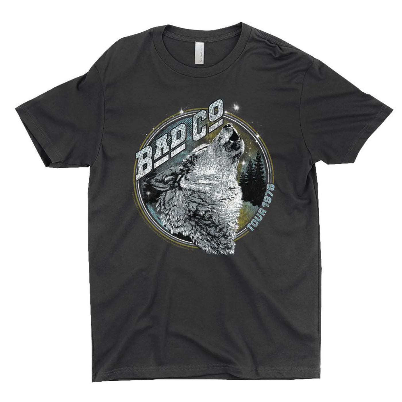 Bad Company T-Shirt | Wolf Pack Tour 1976 Distressed Logo Bad Company Shirt