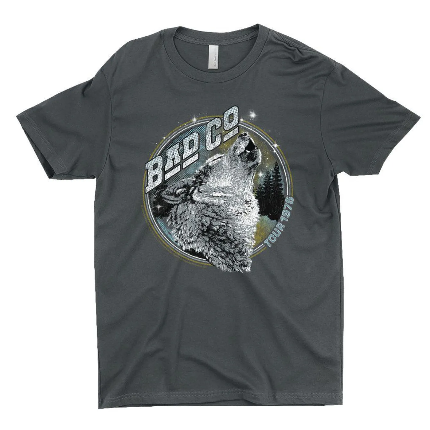 Bad Company T-Shirt | Wolf Pack Tour 1976 Distressed Logo Bad Company Shirt