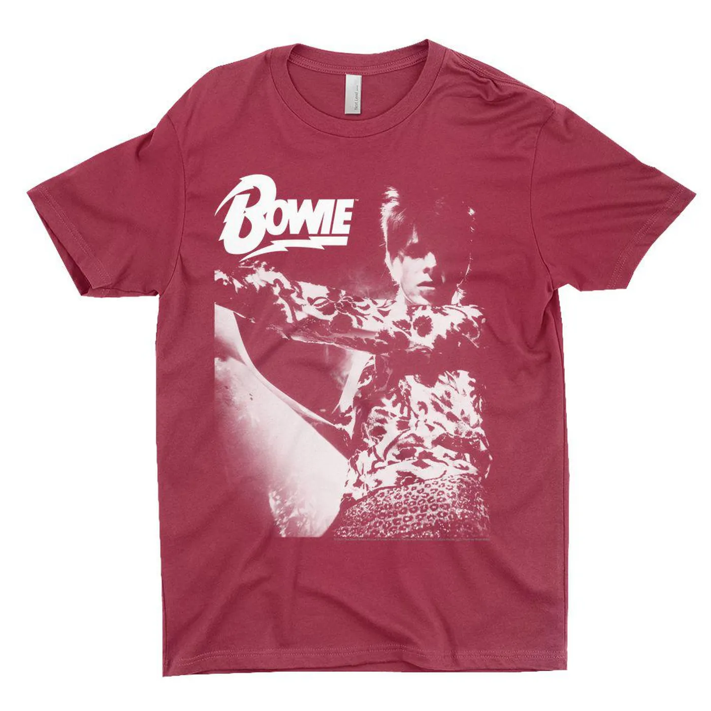 David Bowie T-Shirt | Bowie Logo And Photo In White David Bowie Shirt