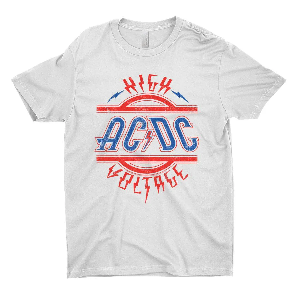 T-Shirt | Red and Blue High Voltage Distressed Shirt (Equineop Exclusive)