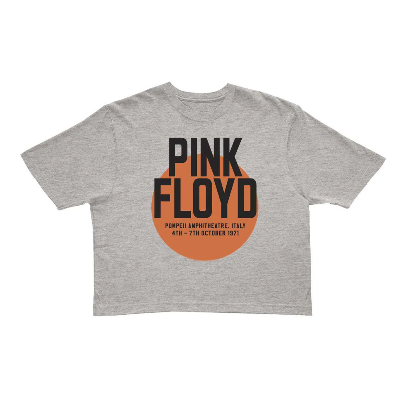 Pink Floyd Ladies' Crop Tee | Pompeii 1971 Concert Poster Pink Floyd Crop T-shirt