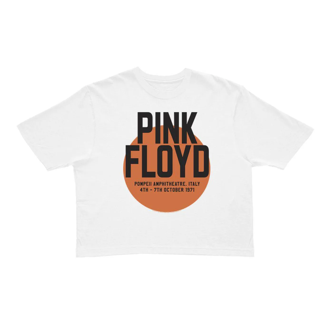 Pink Floyd Ladies' Crop Tee | Pompeii 1971 Concert Poster Pink Floyd Crop T-shirt