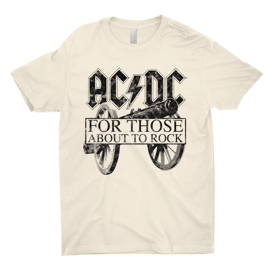 T-Shirt | For Those About To Rock Black Cannon Image Distressed Shirt (Equineop Exclusive)