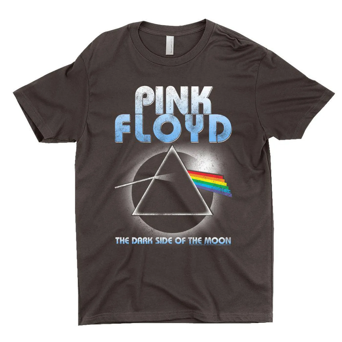 Pink Floyd T-Shirt | Blue Retro Dark Side Of The Moon Design Distressed Pink Floyd Shirt