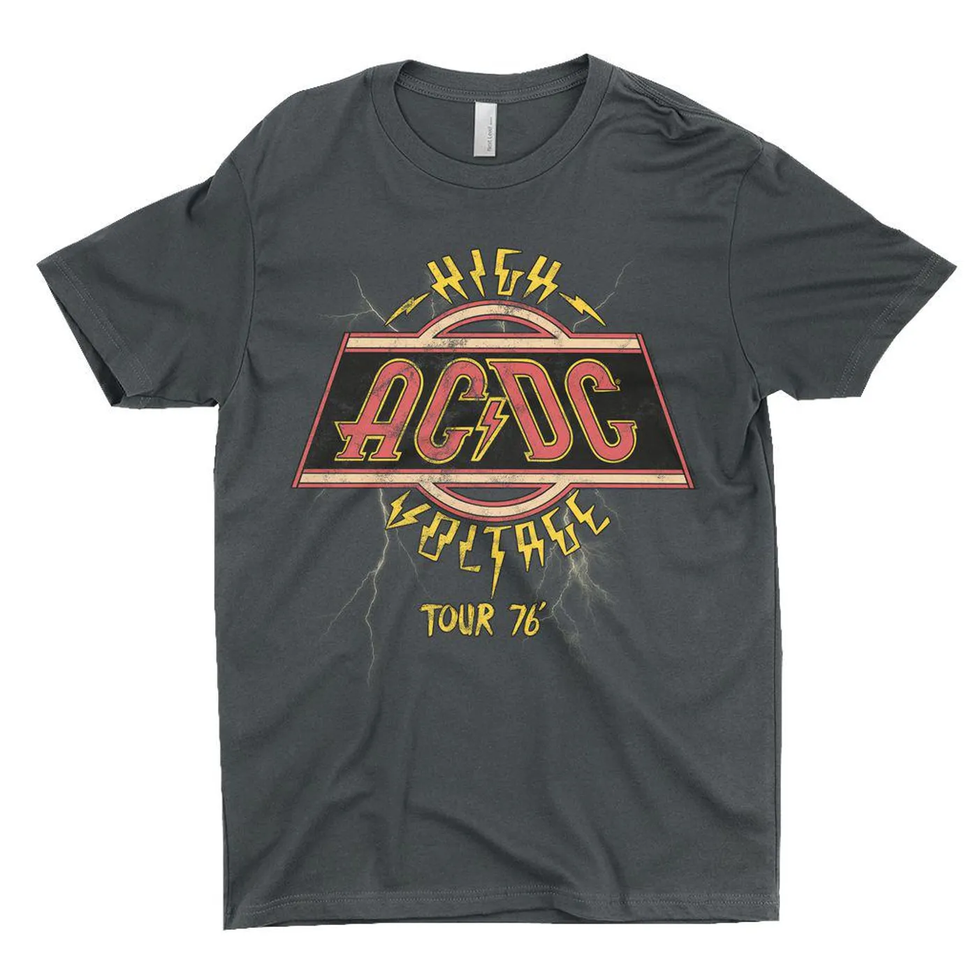 AC/DC T-Shirt | High Voltage '76 Tour Lightning Image ACDC Shirt