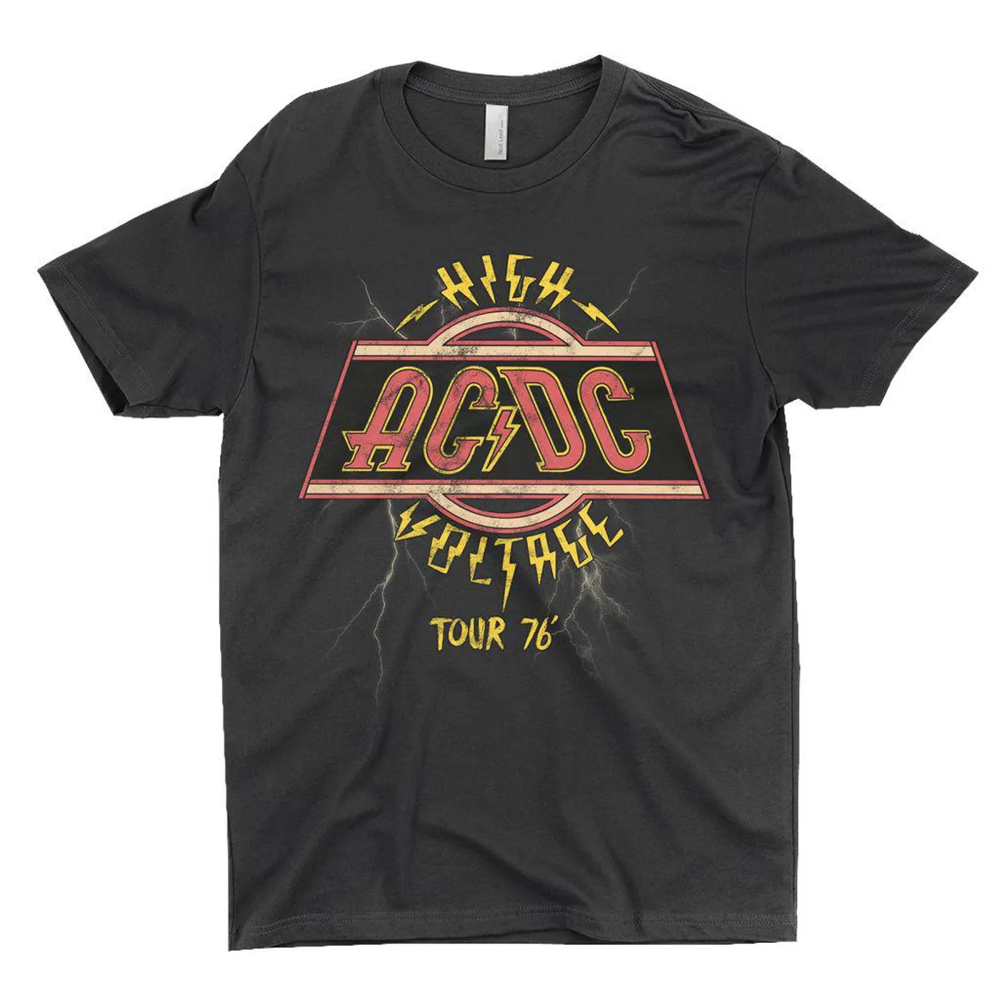 AC/DC T-Shirt | High Voltage '76 Tour Lightning Image ACDC Shirt