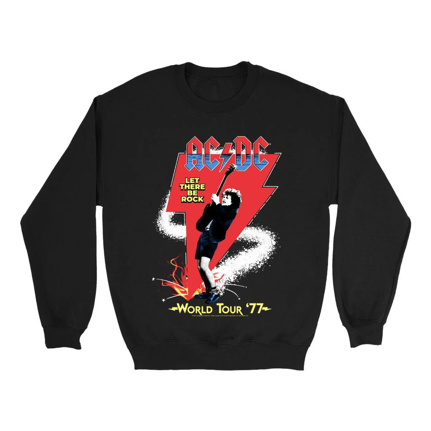 AC/DC Sweatshirt | Let There Be Rock World Tour 1977 ACDC Sweatshirt (Merchbar Exclusive)