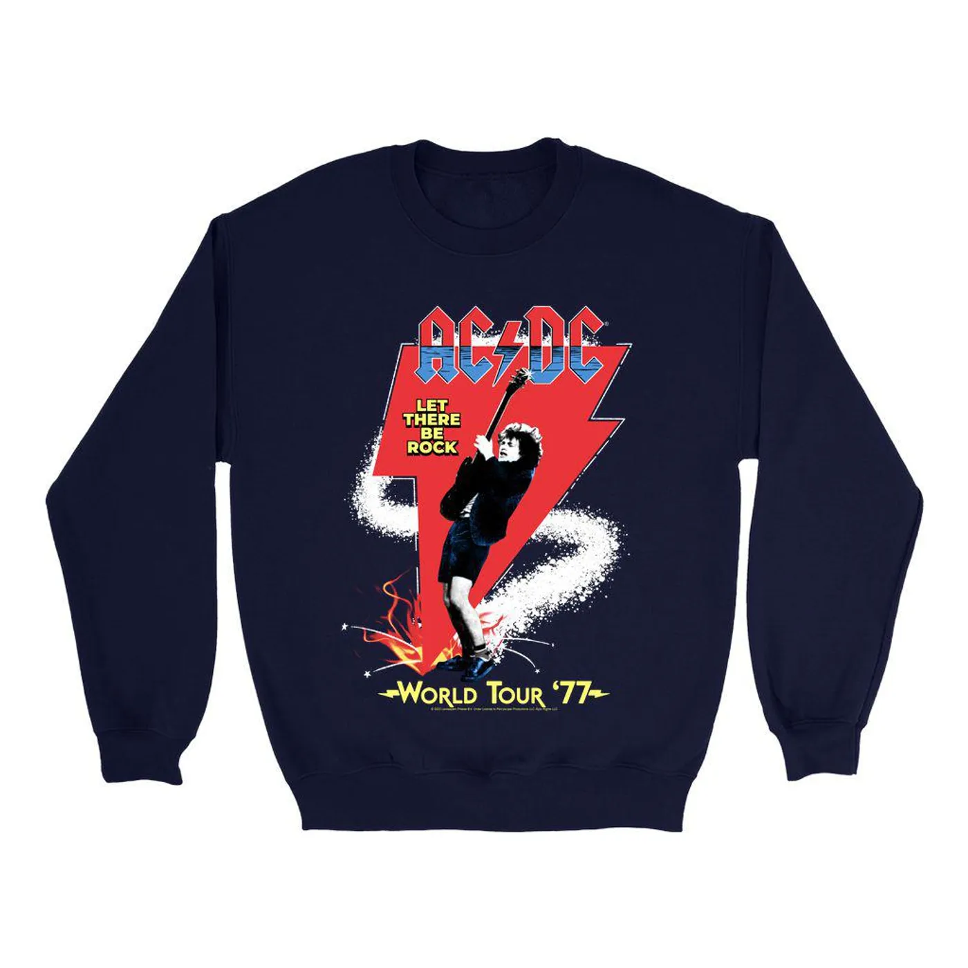 AC/DC Sweatshirt | Let There Be Rock World Tour 1977 ACDC Sweatshirt (Merchbar Exclusive)
