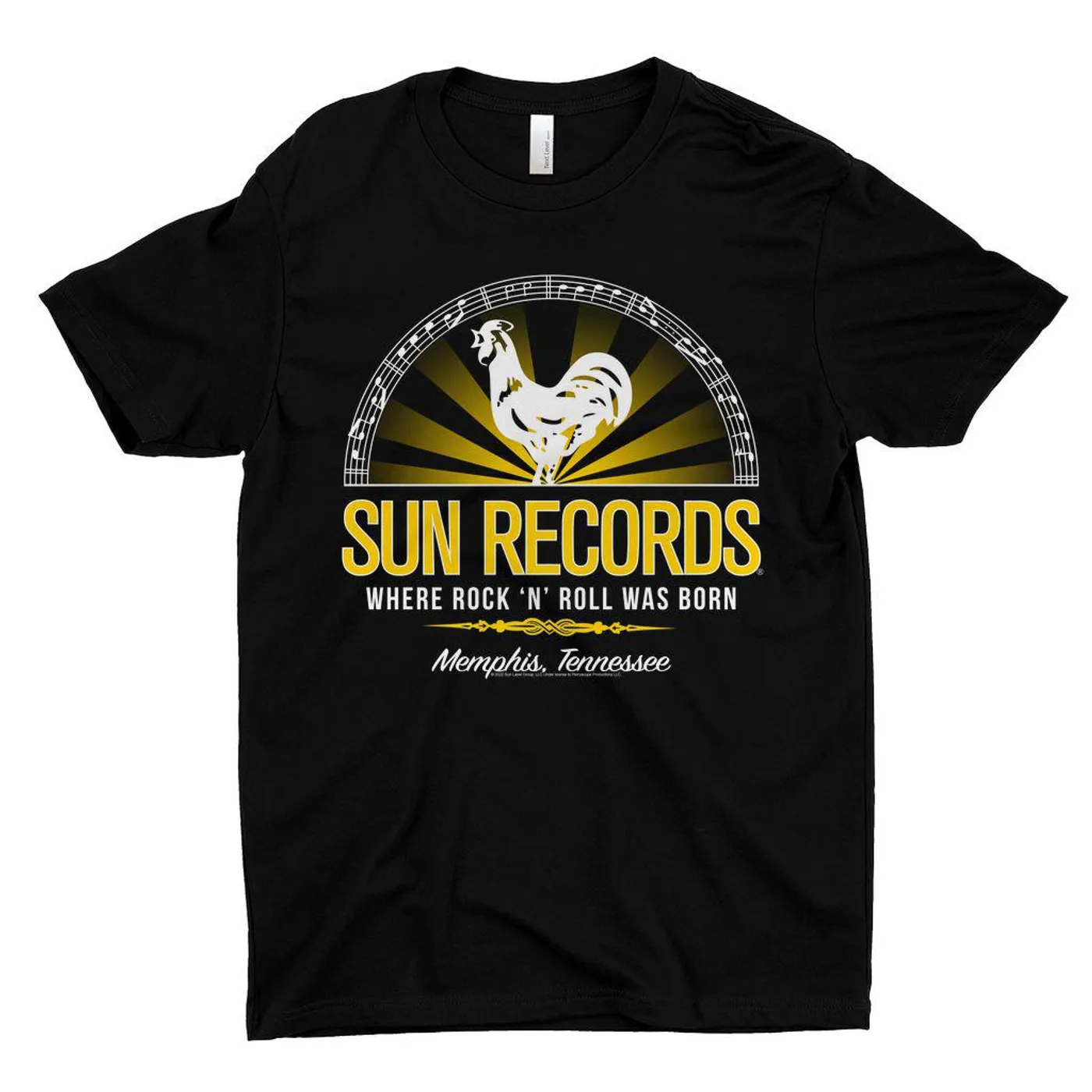 Sun Records T-Shirt | Ombre Rooster Where Rock N' Roll Was Born Sun Records Shirt