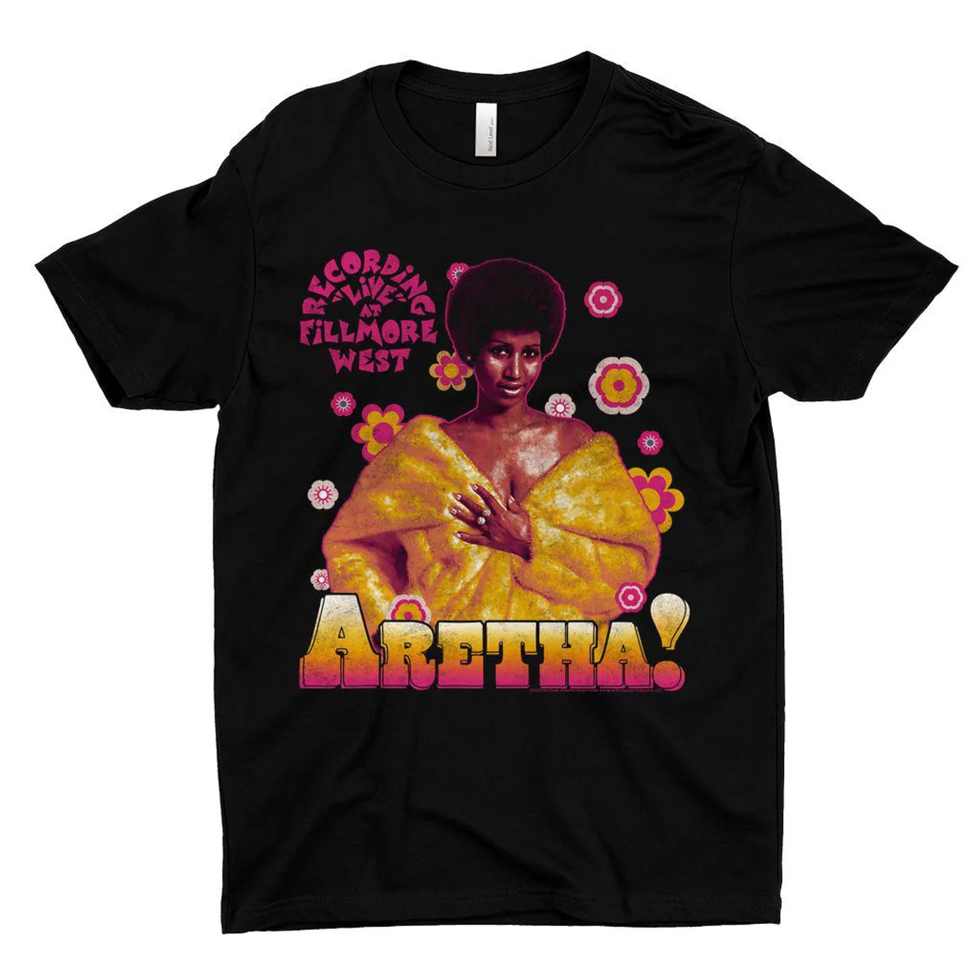 Aretha Franklin T-Shirt | Flower Power From Fillmore West Live Recording Aretha Franklin Shirt