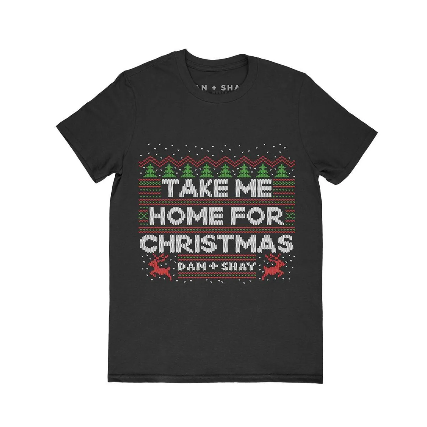 Dan + Shay Take Me Home For Christmas Black T-Shirt