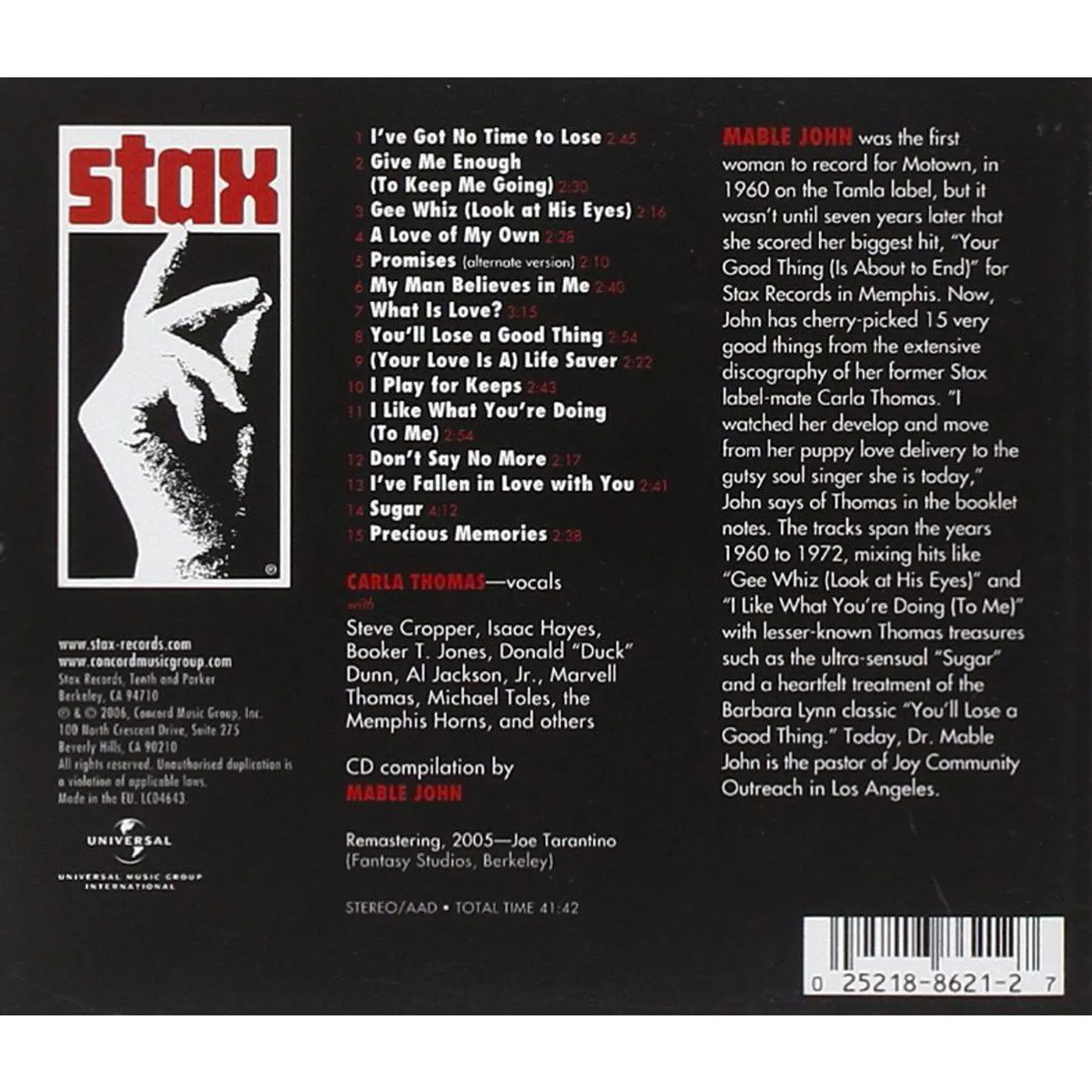Carla Thomas Stax Profiles CD