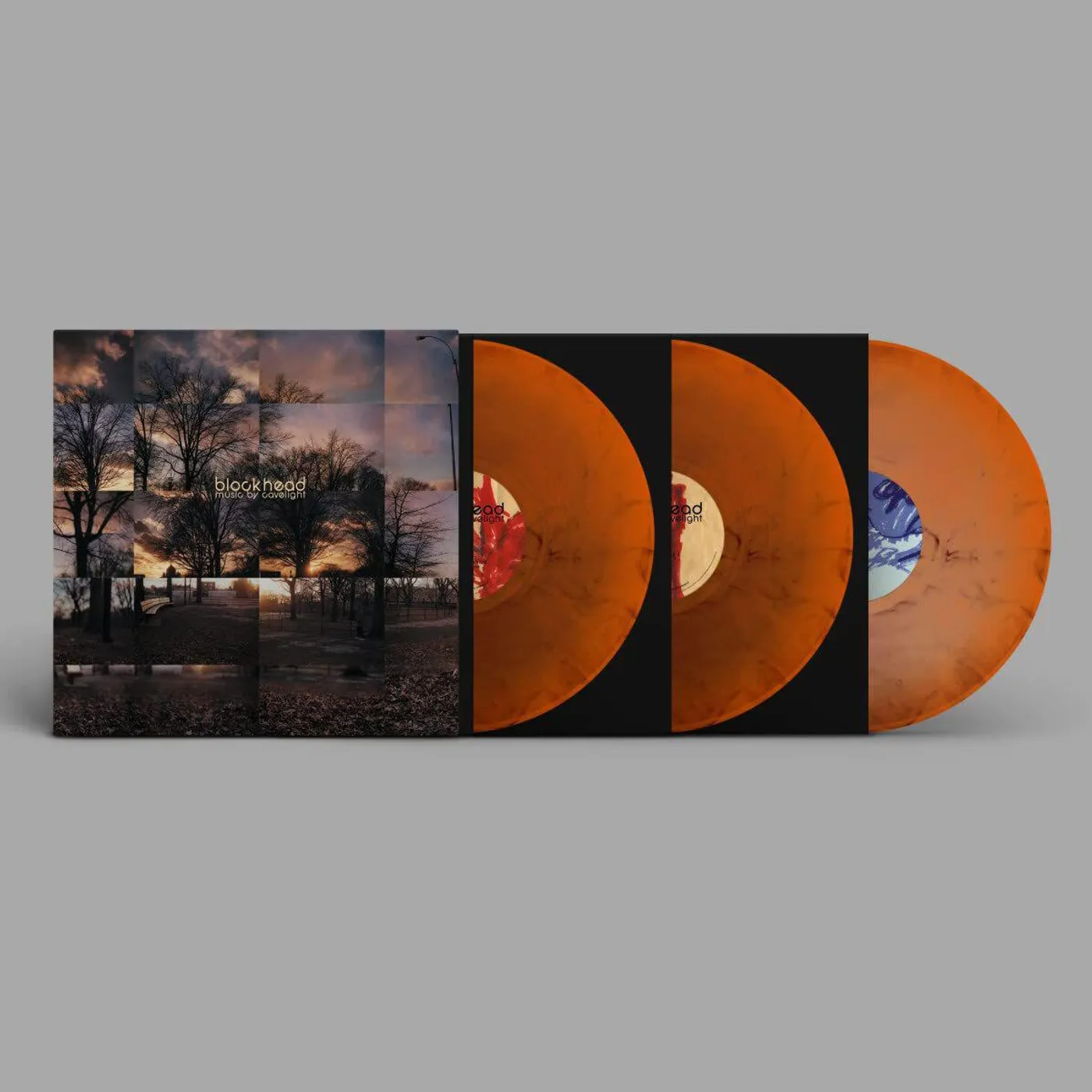Blockhead Music By Cavelight (Burnt Orange Marble) Vinyl Record