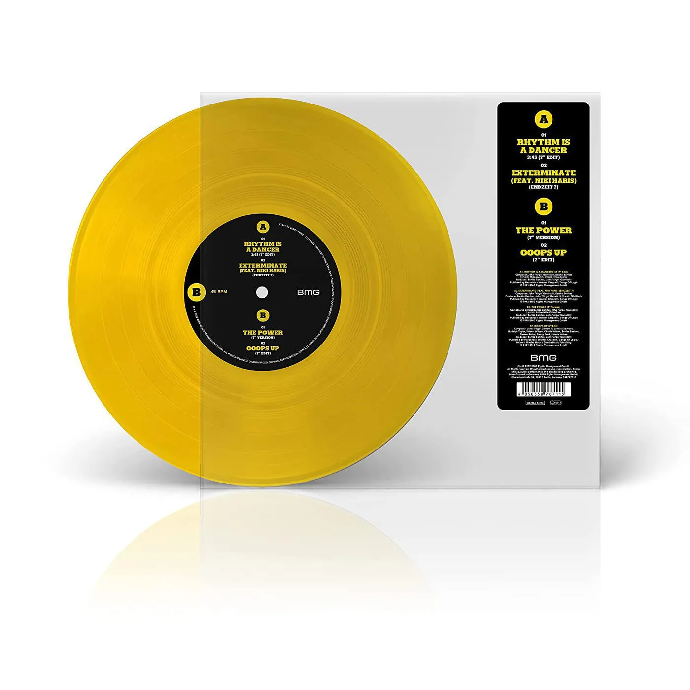 SNAP! Rhythm Is A Dancer (30th Anniversary) Yellow 10" Vinyl
