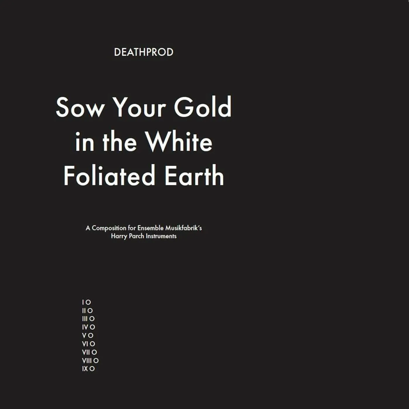 Deathprod Sow Your Gold In The White Foliated Earth vinyl record