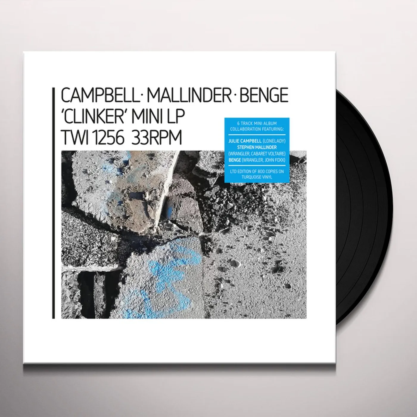 Campbell, Mallinder, Benge CLINKER (TURQUOISE VINYL) Vinyl Record