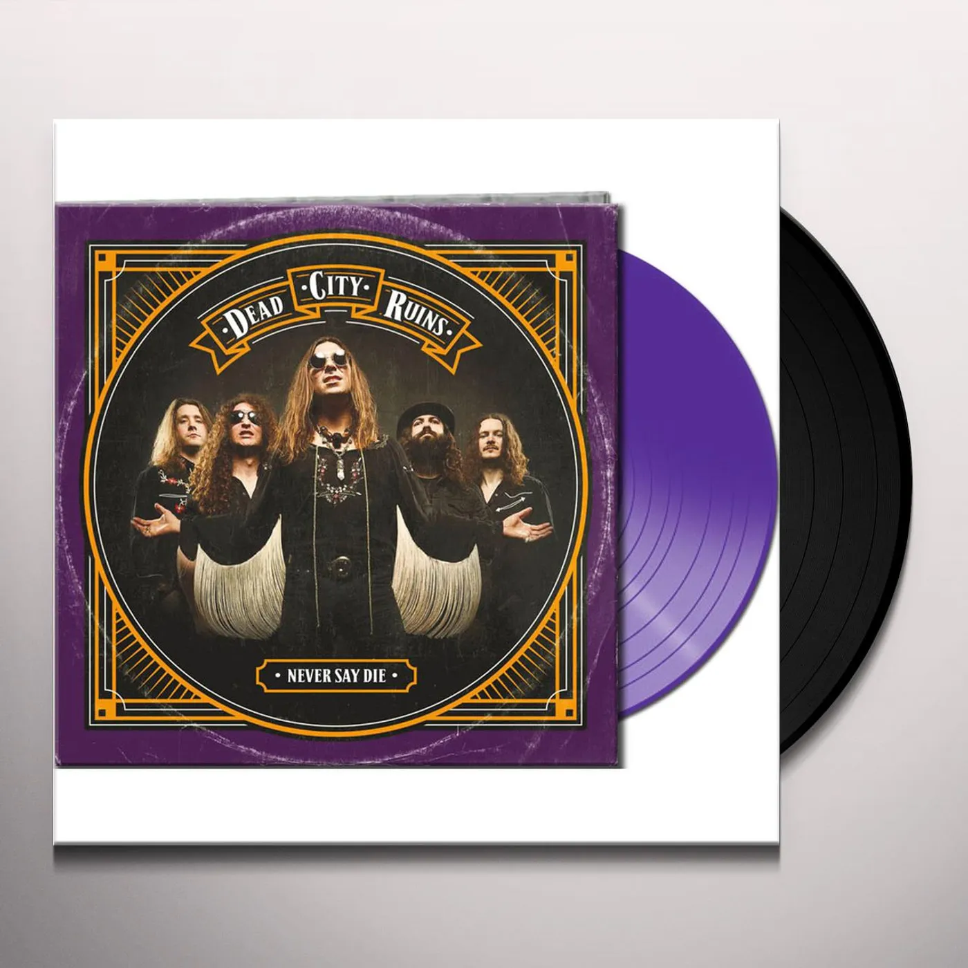 Dead City Ruins NEVER SAY DIE (PURPLE VINYL) Vinyl Record