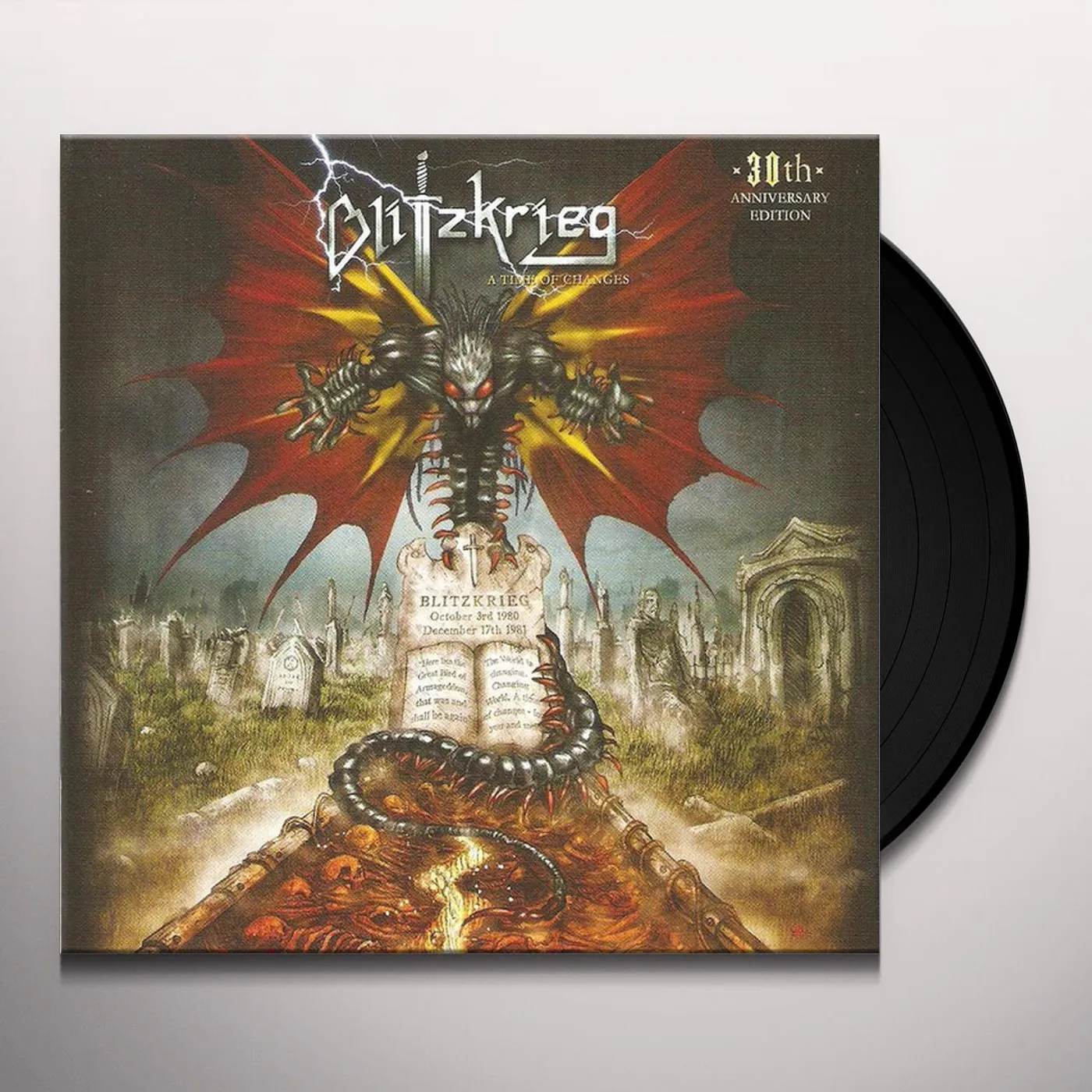 Blitzkrieg TIME OF CHANGES (30TH ANNIVERSARY EDITION / GOLD VINYL) Vinyl Record