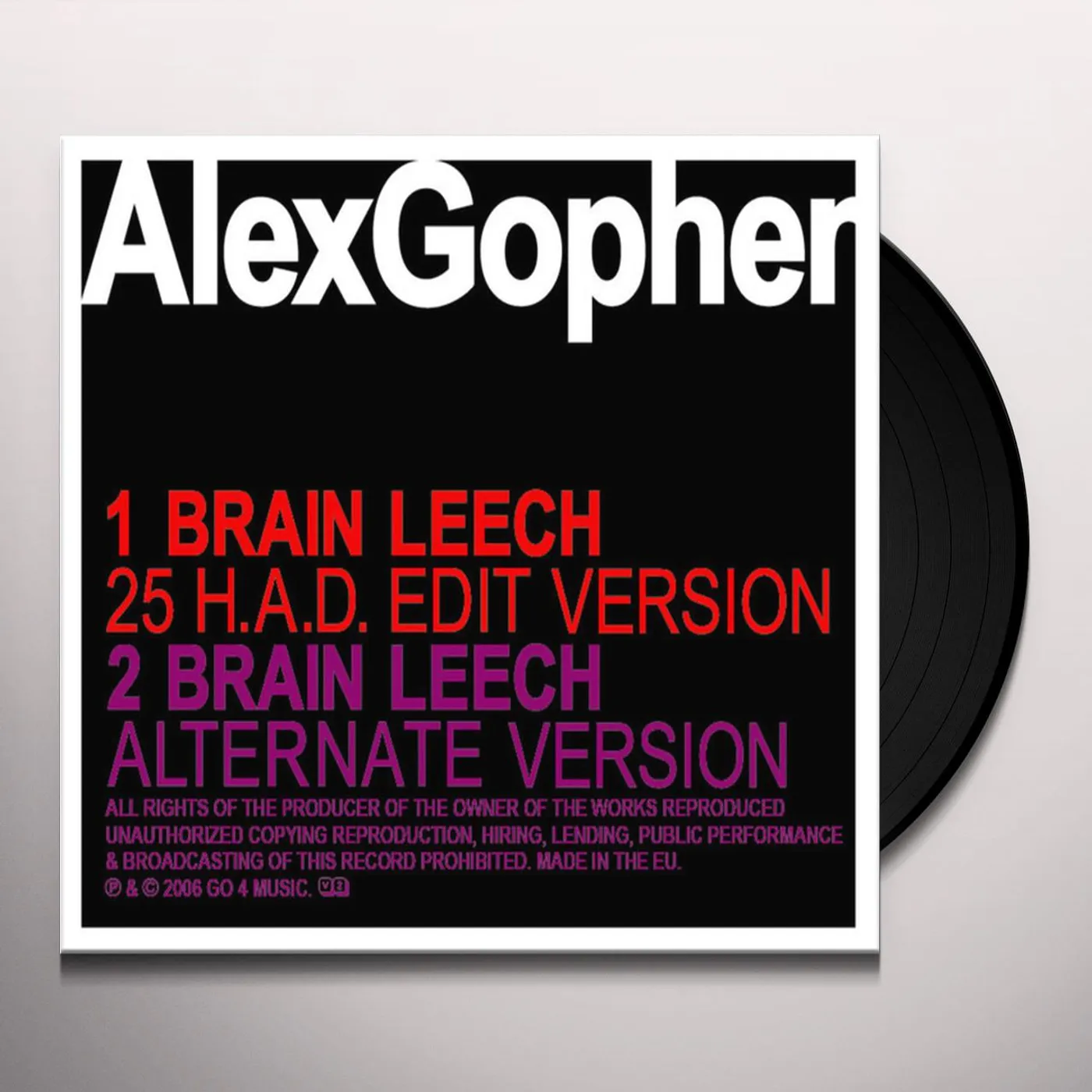 Alex Gopher Brain Leech Vinyl Record