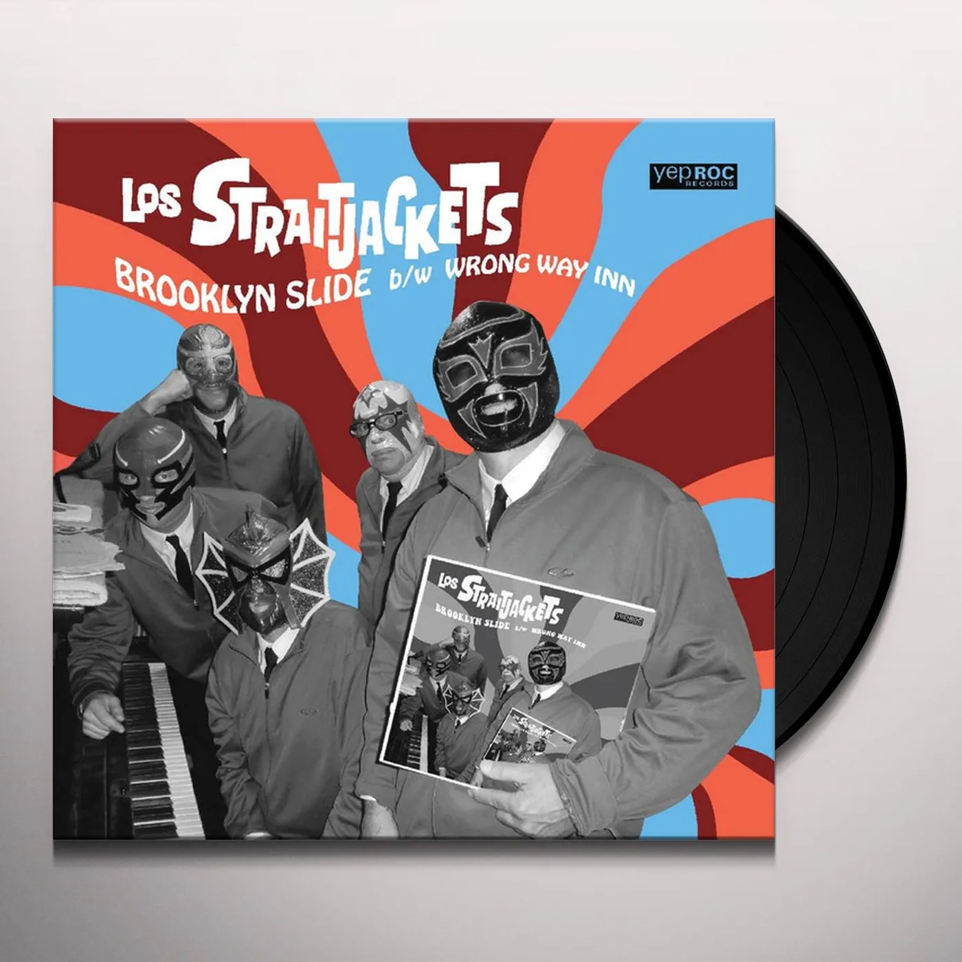 Los Straitjackets Brooklyn Slide b/w Wrong Way Inn Vinyl Record