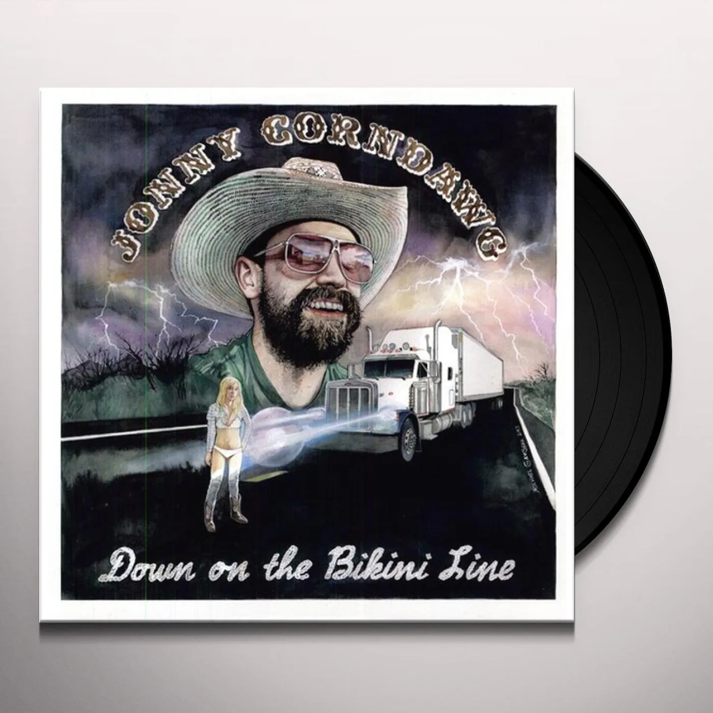 Johnny Corndawg Fritz DOWN ON THE BIKINI LINE Vinyl Record