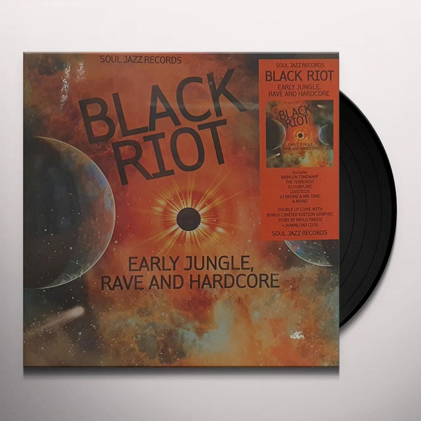 Soul Jazz Records Presents BLACK RIOT: EARLY JUNGLE, RAVE & HARDCORE (2LP/DL CARD/MINI GRAPHIC NOVEL) Vinyl Record