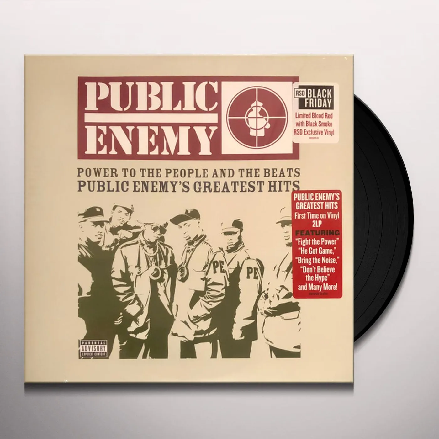 Public Enemy POWER TO THE PEOPLE & THE BEATS - GREATEST HITS (X) (BLOOD RED W/ BLACK SMOKE VINYL/2LP) Vinyl Record