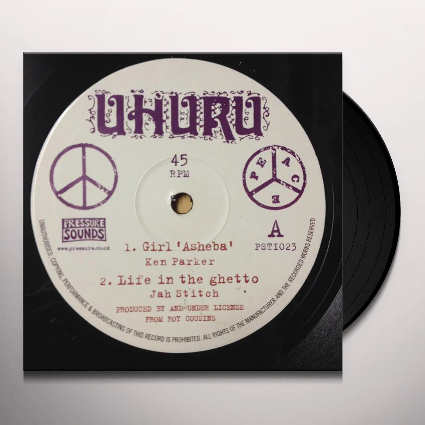 Ken Parker GIRL ASHEBA Vinyl Record