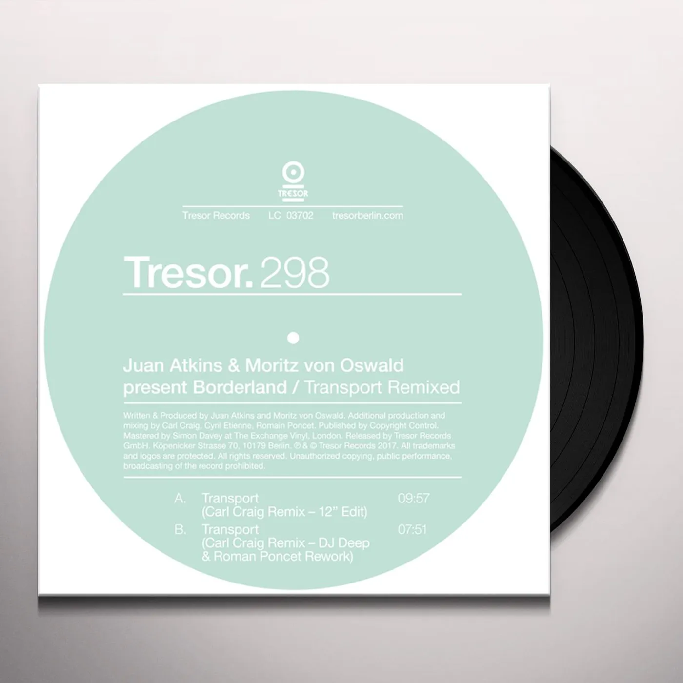 Juan Atkins & Moritz Von Oswald Transport Remixed Vinyl Record