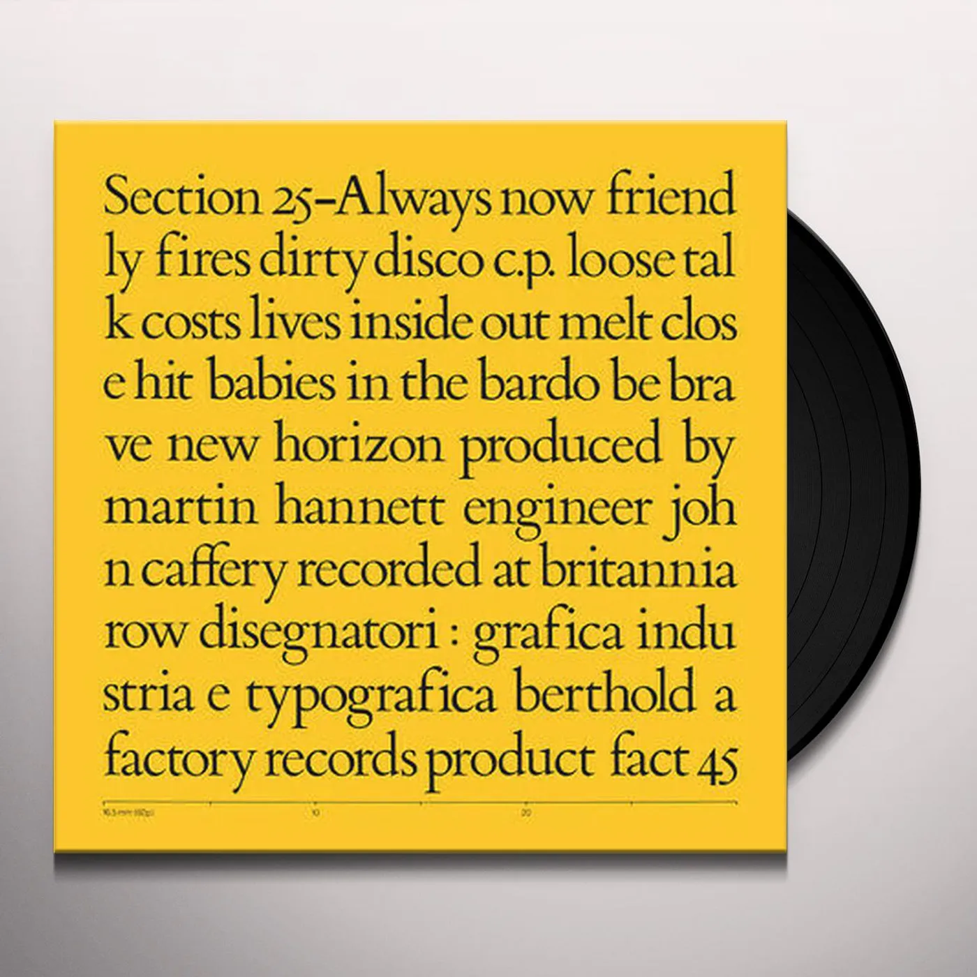 Section 25 Always Now Vinyl Record