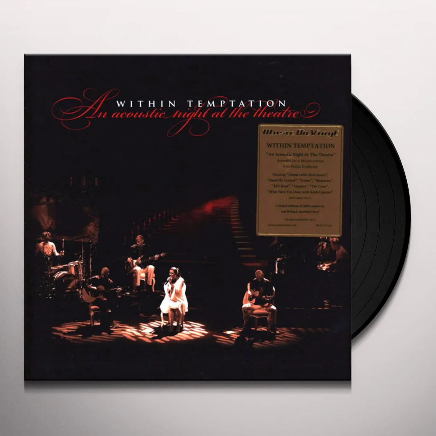 Within Temptation AN ACOUSTIC NIGHT AT THE THEATRE (180G/RED & BLACK MARBLED VINYL) Vinyl Record