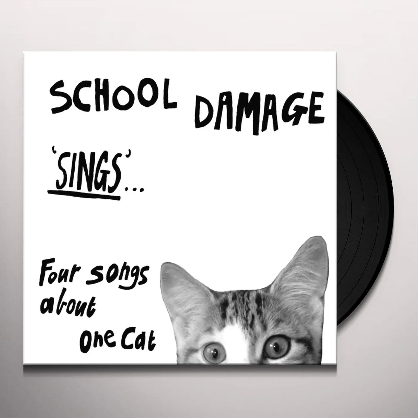 School Damage SINGS FOUR SONGS ABOUT ONE CAT Vinyl Record