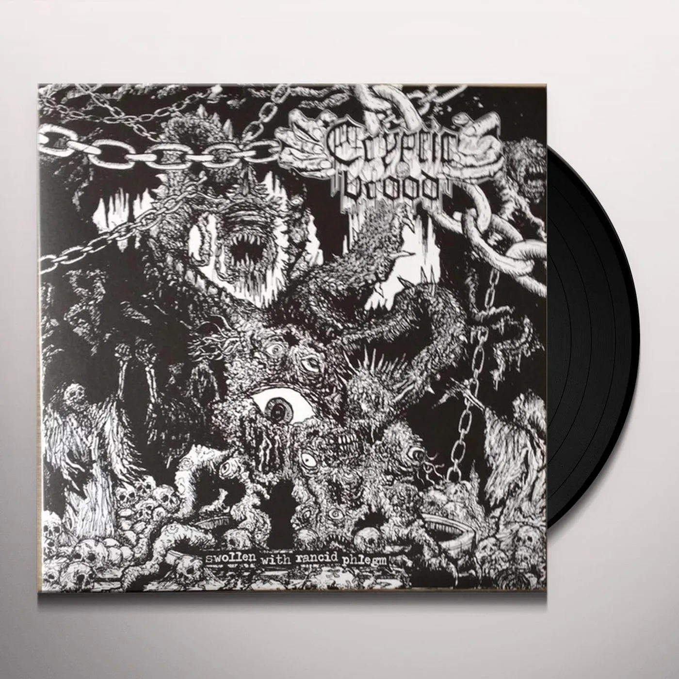 Cryptic Brood & Night Hag SWOLLEN WITH RANCID PHLEGM Vinyl Record