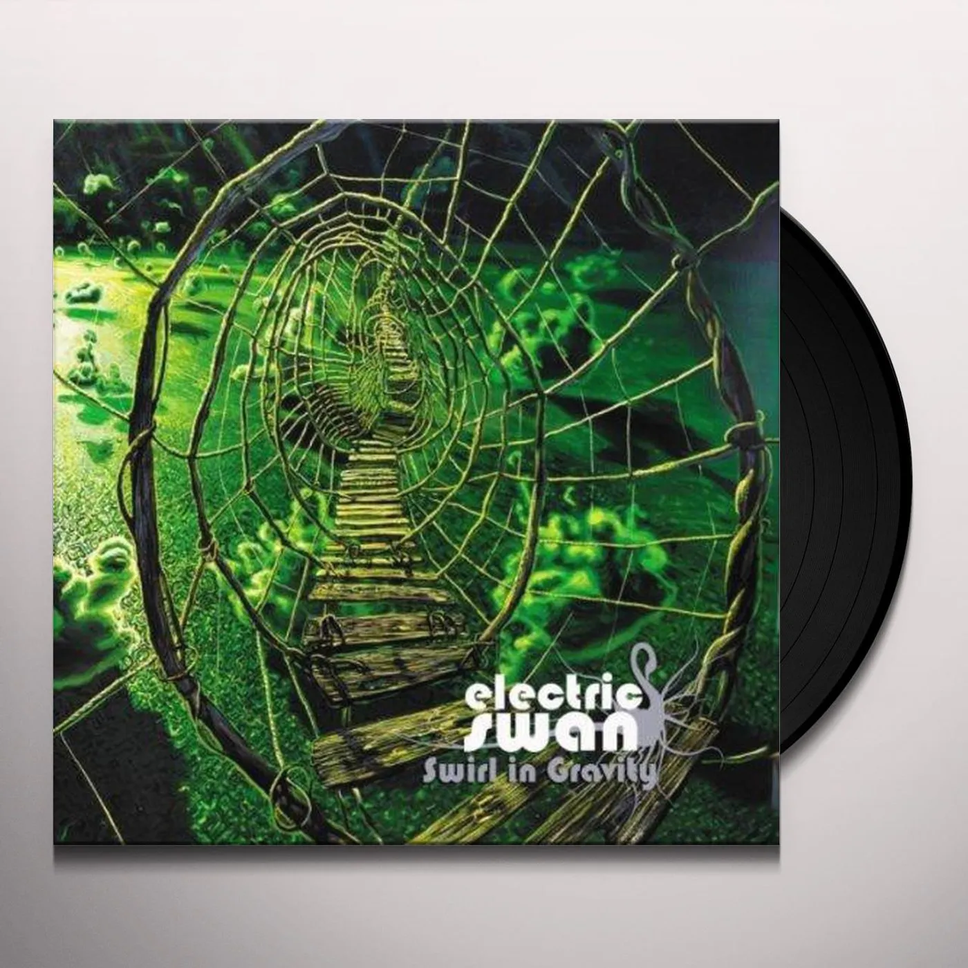 Electric Swan Swirl in Gravity Vinyl Record