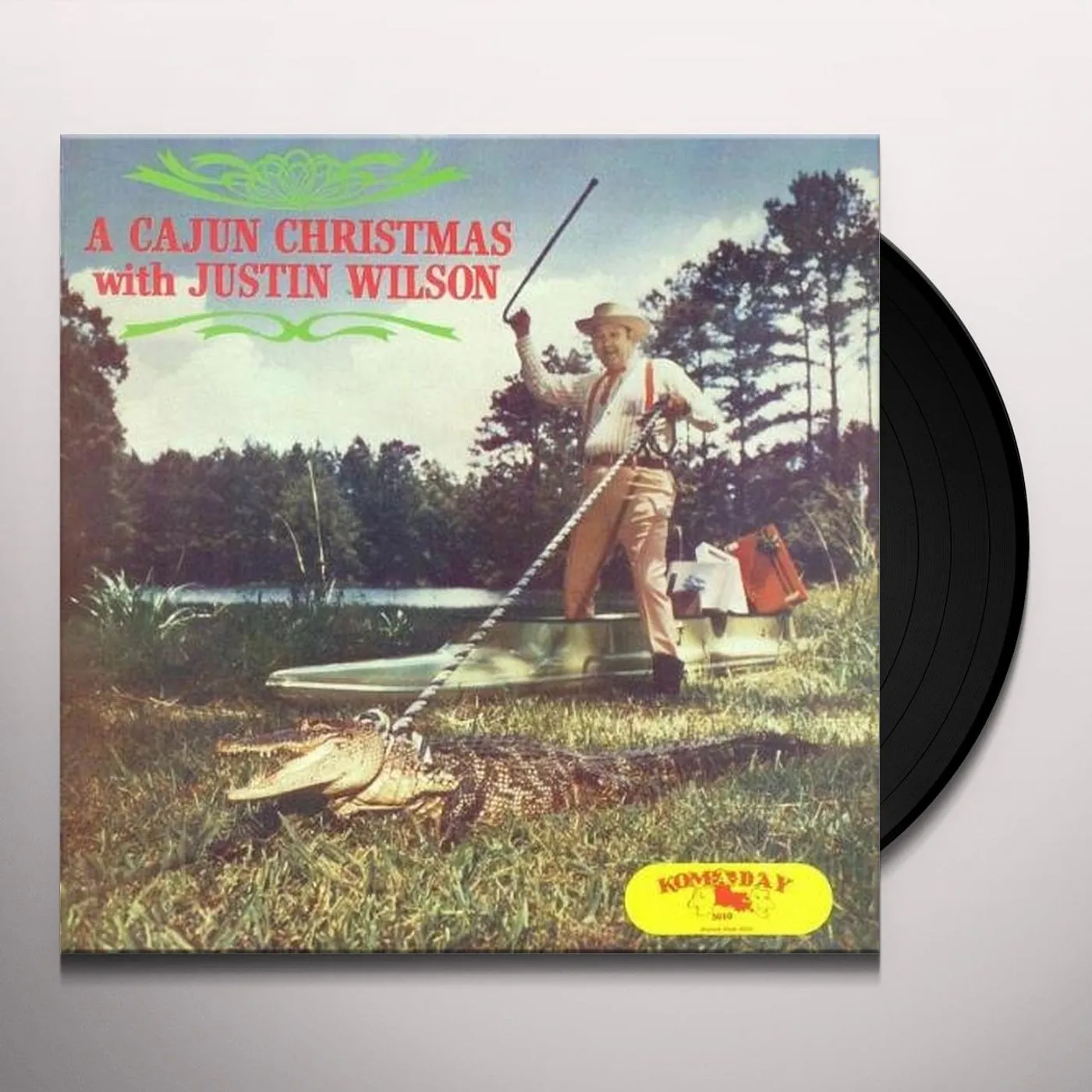 Justin Wilson CAJUN CHRISTMAS WITH Vinyl Record