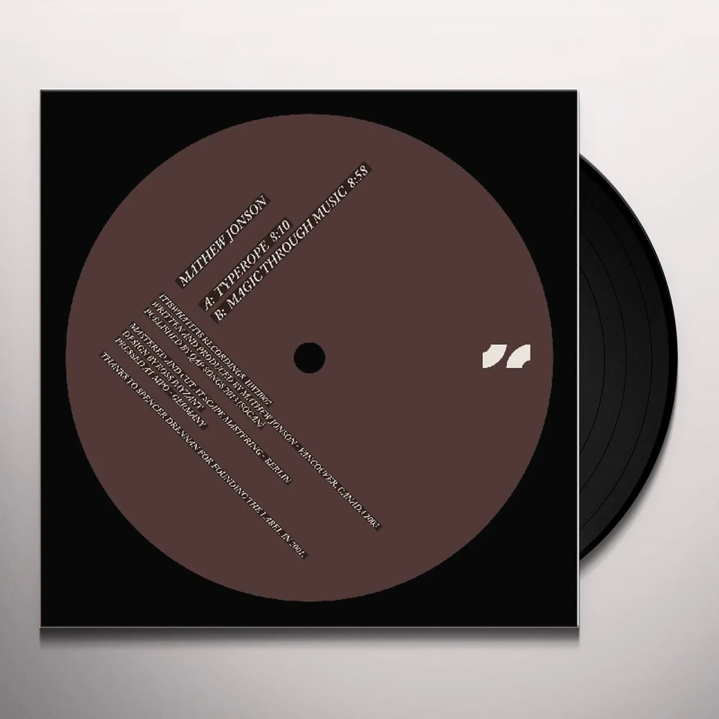 Mathew Jonson TYPEROPE Vinyl Record