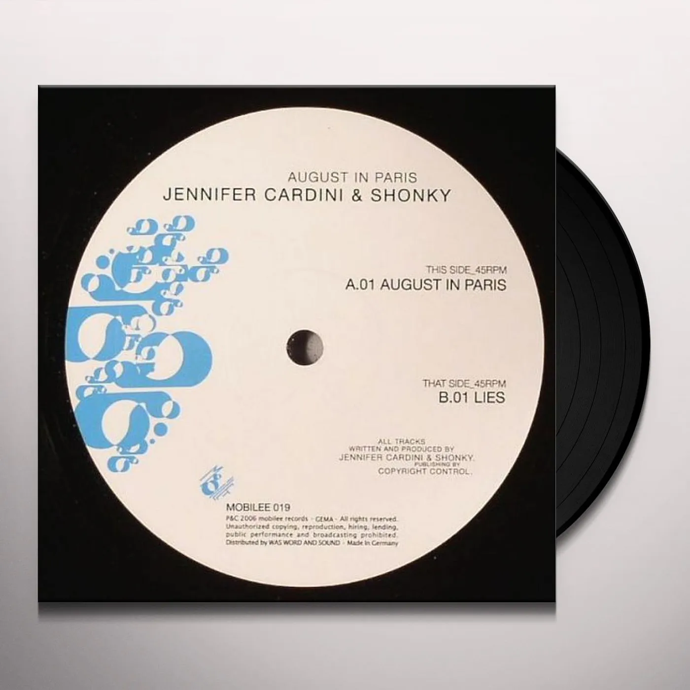Jennifer Cardini & Shonky August In Paris Vinyl Record
