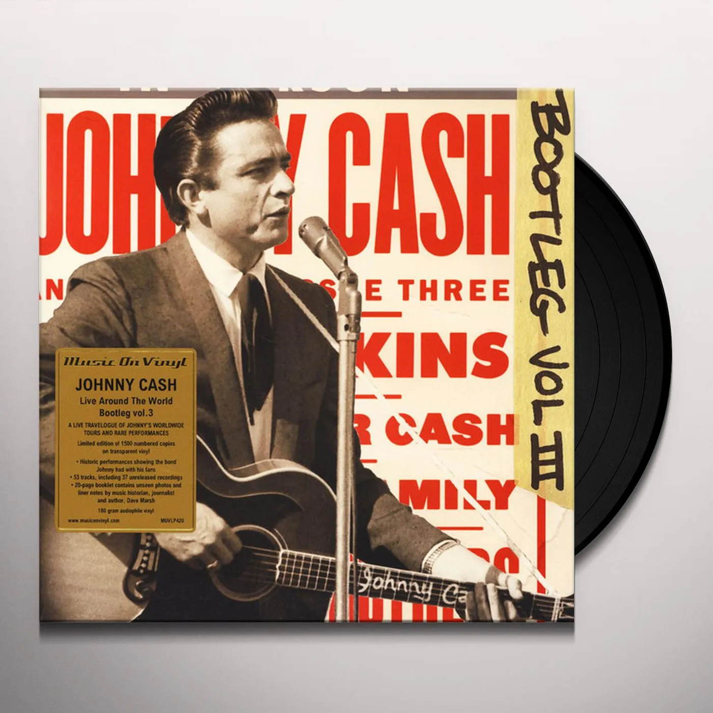 Johnny Cash BOOTLEG 3: LIVE AROUND THE WORLD (3LP/TRANSPARENT VINYL/180G) Vinyl Record