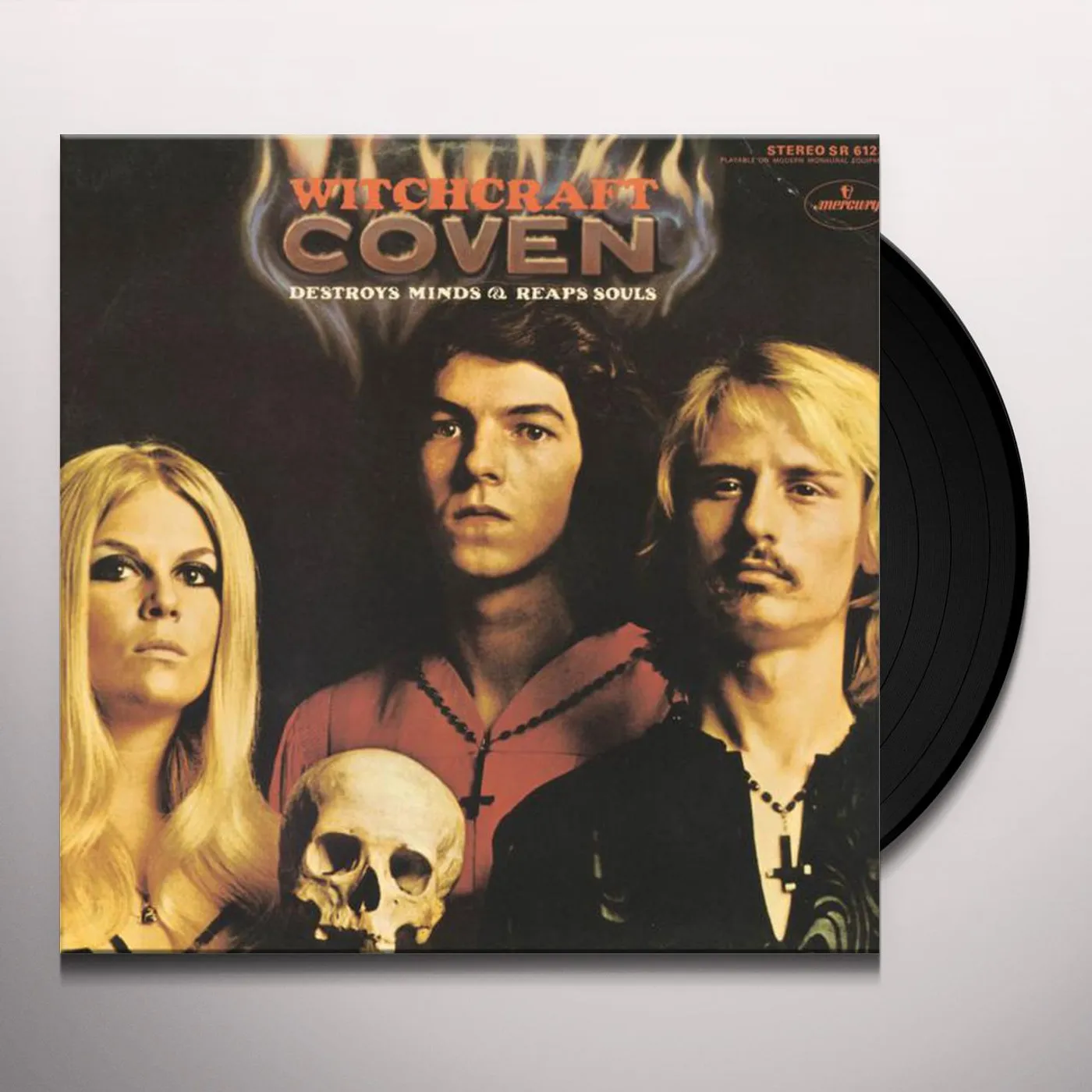 Coven WITCHCRAFT DESTROYS MINDS AND REAPS SOULS (LIMITED FIRE AND BRIMSTONE VINYL EDITION) Vinyl Record