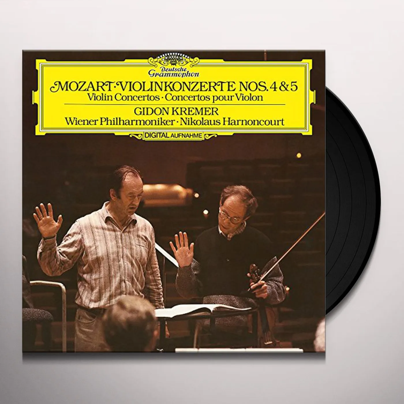 Mozart / Kremer / Wiener Philharmoniker / Harnocou VIOLIN CONCERTOS NO 4 & 5 Vinyl Record