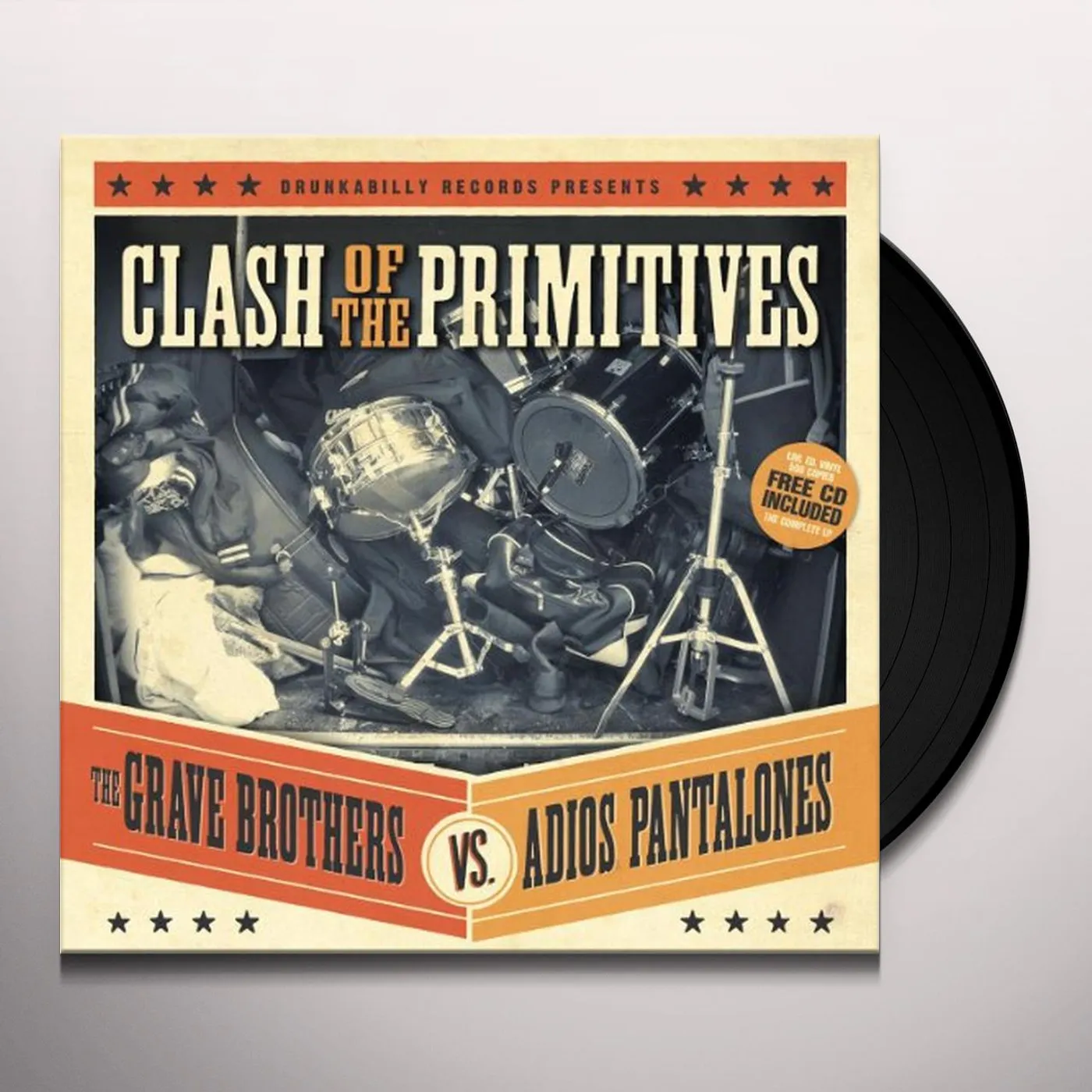 Grave Brothers Vs Adios Pantalones CLASH OF THE PRIMITIVES Vinyl Record