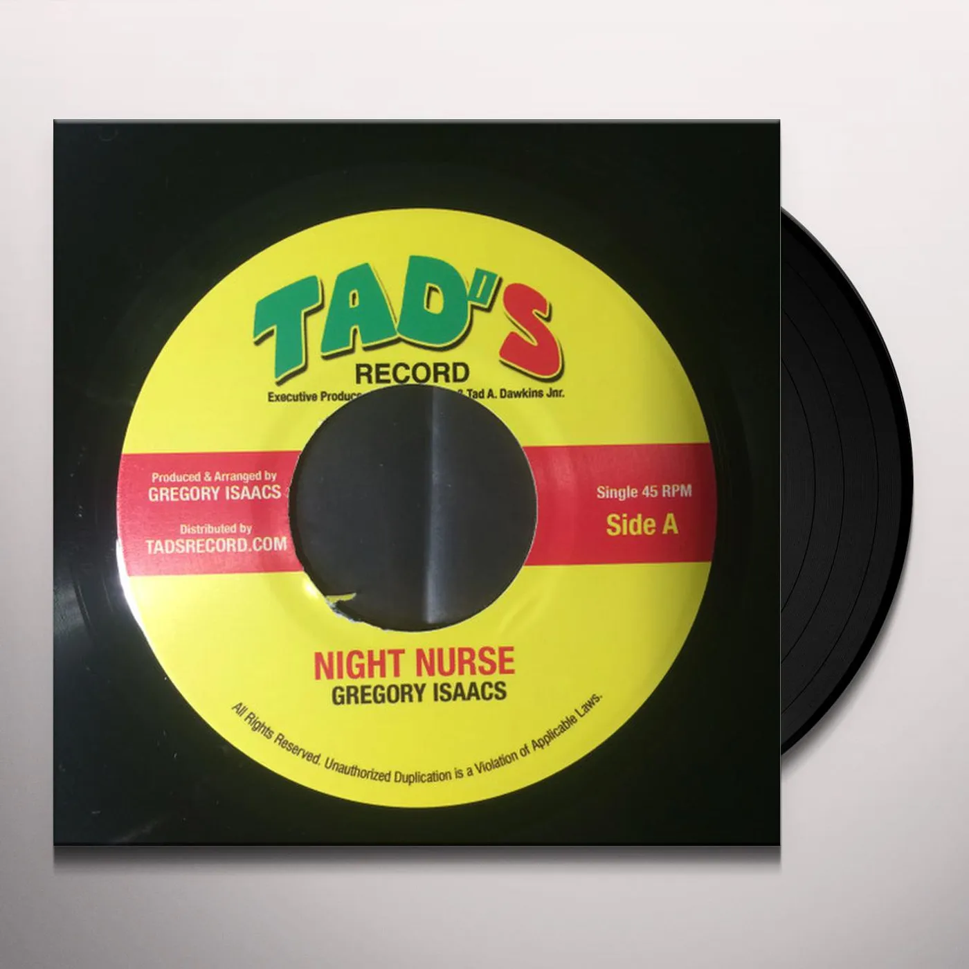 Gregory Isaacs SIDE: A NIGHT NURSE SIDE B: NIGHT NURSE DUB Vinyl Record