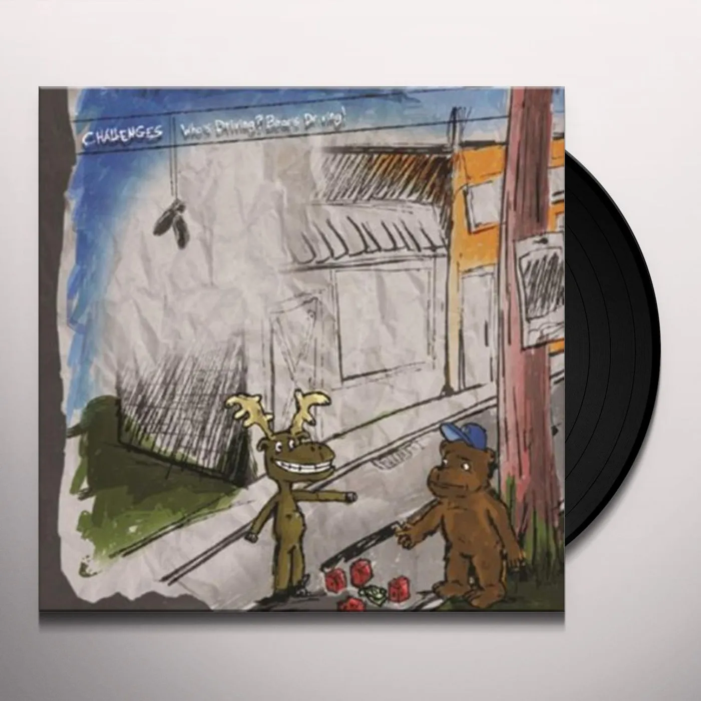 CHALLENGES / WHO'S DRIVING BEAR IS DRIVING (SPLIT) Vinyl Record